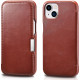 iCarer Vintage Series Side-Open Δερμάτινη Θήκη Apple iPhone 13 - Red (RIX1306-RD)