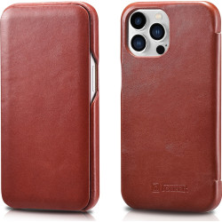iCarer Vintage Series Curved Edge - Δερμάτινη Θήκη Apple iPhone 13 Pro - Red (RIX1303-RD)