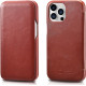 iCarer Vintage Series Curved Edge - Δερμάτινη Θήκη Apple iPhone 13 Pro - Red (RIX1303-RD)
