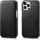iCarer Vintage Series Curved Edge - Δερμάτινη Θήκη Apple iPhone 13 Pro - Black (RIX1303-BK)