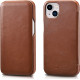 iCarer Vintage Series Curved Edge - Δερμάτινη Θήκη Apple iPhone 13 - Brown (RIX1302-BN)