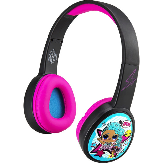 eKids LOL! Surprise Remix - Ασύρματα Ακουστικά Κεφαλής Bluetooth για Παιδιά - Black / Purple (LL-B36VM)
