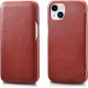 iCarer Vintage Series Curved Edge - Δερμάτινη Θήκη Apple iPhone 13 - Red (RIX1302-RD)