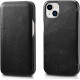 iCarer Vintage Series Curved Edge - Δερμάτινη Θήκη Apple iPhone 13 - Black (RIX1302-BK)