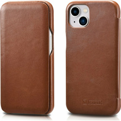 iCarer Vintage Series Curved Edge - Δερμάτινη Θήκη Apple iPhone 13 mini - Brown (RIX1301-BN)