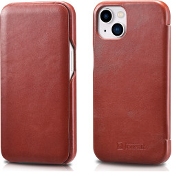 iCarer Vintage Series Curved Edge - Δερμάτινη Θήκη Apple iPhone 13 mini - Red (RIX1301-RD)
