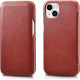 iCarer Vintage Series Curved Edge - Δερμάτινη Θήκη Apple iPhone 13 mini - Red (RIX1301-RD)