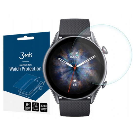 3MK ARC Screen Protector - Μεμβράνη Προστασίας Οθόνης Xiaomi Amazfit GTR 3 Pro - 3 Τεμάχια (5903108444378)