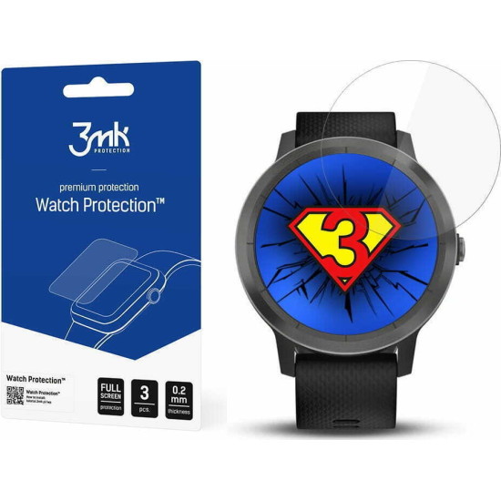 3MK ARC Screen Protector - Μεμβράνη Προστασίας Οθόνης Garmin Vivoactive 3 - 3 Τεμάχια (5903108359085)