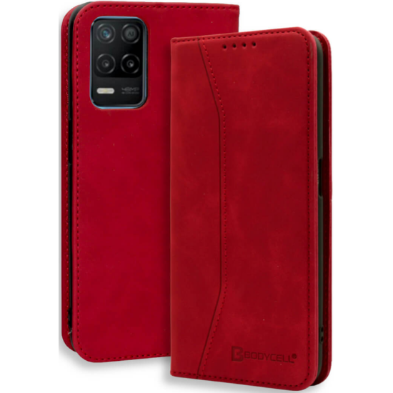 Bodycell Θήκη - Πορτοφόλι Realme 8 5G - Red (5206015067198)