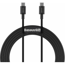 Baseus Superior Series - Καλώδιο Φόρτισης και Μεταφοράς Δεδομένων Type-C σε Type-C - 100W - 200cm - Black (CATYS-C01)