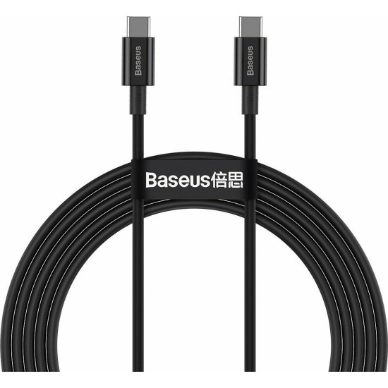 Baseus Superior Series - Καλώδιο Φόρτισης και Μεταφοράς Δεδομένων Type-C σε Type-C - 100W - 200cm - Black (CATYS-C01)