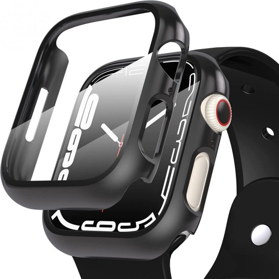 Tech-Protect Defence360 - Θήκη με Tempered Glass Apple Watch 9 / 8 / 7 (41mm) - Black (9589046918582)
