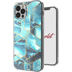 Ghostek Θήκη Stylish Scarlet Apple iPhone 12 / 12 Pro - Blue Waves (SCACAS068)