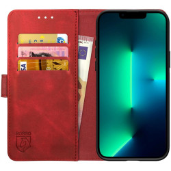 Rosso Element PU Θήκη Πορτοφόλι Apple iPhone 13 Pro Max - Red (8719246324833)