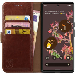 Rosso Element PU Θήκη Πορτοφόλι Google Pixel 6 - Brown (8719246319907)