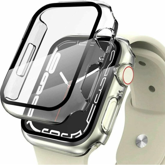 Tech-Protect Defence360 - Θήκη με Tempered Glass  Apple Watch 9 / 8 / 7 (45mm) - Clear (9589046919336)