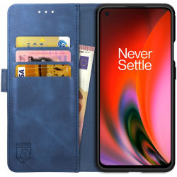 Rosso Element PU Θήκη Πορτοφόλι OnePlus Nord 2 5G - Blue (8719246326448)