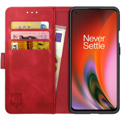Rosso Element PU Θήκη Πορτοφόλι OnePlus Nord 2 5G - Red (8719246326462)
