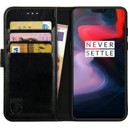 Rosso Element PU Θήκη Πορτοφόλι OnePlus 6 - Black (8719246139413)