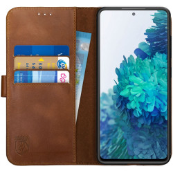 Rosso Deluxe Δερμάτινη Θήκη Πορτοφόλι Samsung Galaxy S20 FE - Brown (8719246278600)