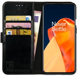 Rosso Element PU Θήκη Πορτοφόλι OnePlus 9 Pro - Black (8719246296673)