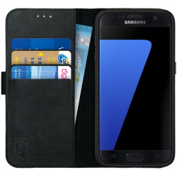 Rosso Deluxe Δερμάτινη Θήκη Πορτοφόλι Samsung Galaxy S7 - Black (8719246126314)