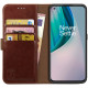 Rosso Element PU Θήκη Πορτοφόλι OnePlus Nord N10 5G - Brown (8719246285547)