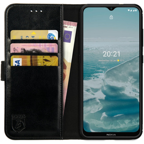 Rosso Element PU Θήκη Πορτοφόλι Nokia G20 / G10 - Black (8719246312649)