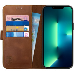 Rosso Deluxe Δερμάτινη Θήκη Πορτοφόλι Apple iPhone 13 Pro Max - Brown (8719246319990)