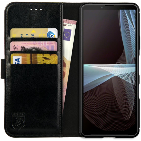 Rosso Element PU Θήκη Πορτοφόλι Sony Xperia 10 III - Black (8719246312687)
