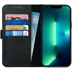 Rosso Deluxe Δερμάτινη Θήκη Πορτοφόλι Apple iPhone 13 Pro Max - Black (8719246320002)