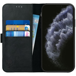Rosso Deluxe Δερμάτινη Θήκη Πορτοφόλι Apple iPhone 11 Pro Max - Black (8719246206085)