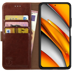 Rosso Element PU Θήκη Πορτοφόλι Xiaomi Poco F3 / Mi 11i - Brown (8719246312557)