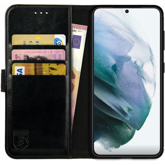 Rosso Element PU Θήκη Πορτοφόλι Samsung Galaxy S21 5G - Black (8719246285981)