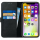 Rosso Deluxe Δερμάτινη Θήκη Πορτοφόλι Apple iPhone XS Max - Black (8719246158360)