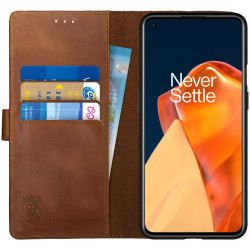 Rosso Deluxe Δερμάτινη Θήκη Πορτοφόλι OnePlus 9 - Brown (8719246296338)