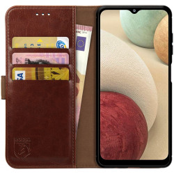 Rosso Element PU Θήκη Πορτοφόλι Samsung Galaxy A12 - Brown (8719246290633)