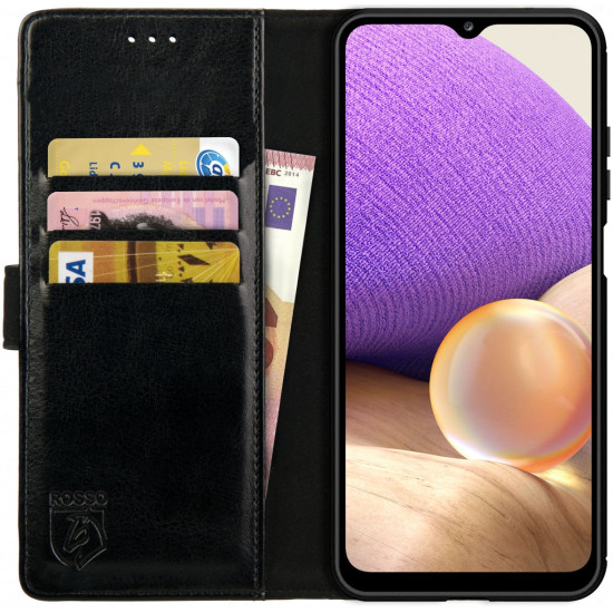 Rosso Element PU Θήκη Πορτοφόλι Samsung Galaxy A32 5G - Black (8719246290640)