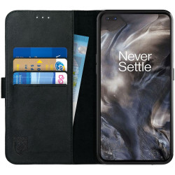 Rosso Deluxe Δερμάτινη Θήκη Πορτοφόλι OnePlus Nord - Black (8719246258275)