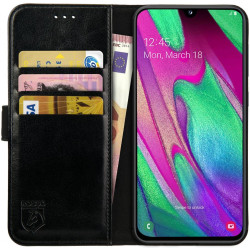 Rosso Element PU Θήκη Πορτοφόλι Samsung Galaxy A40 - Black (8719246183003)