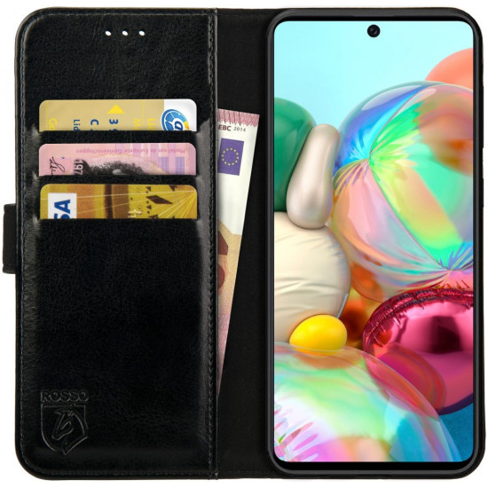 Rosso Element PU Θήκη Πορτοφόλι Samsung Galaxy A51 - Black (8719246221699)