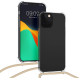 KWmobile Διάφανη Θήκη Σιλικόνης με Λουράκι Λαιμού - Apple iPhone 13 Pro - Transparent / Gold (55963.21)