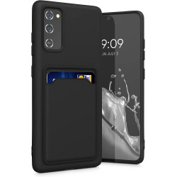 KWmobile Θήκη Σιλικόνης με Υποδοχή για Κάρτα - Samsung Galaxy S20 FE - Black Matte (56048.47)