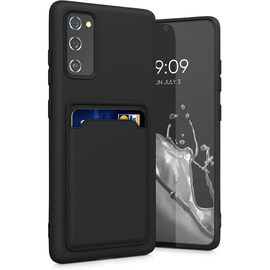 KWmobile Θήκη Σιλικόνης με Υποδοχή για Κάρτα - Samsung Galaxy S20 FE - Black Matte (56048.47)