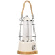 Navaris Rechargeable LED Latern - Επαναφορτιζόμενο LED Φανάρι από Μπαμπού και Μέταλλο με PowerBank 5000mAh με 1 x USB-A - 12.6 x 12.6 x 23cm - White (56078.02)