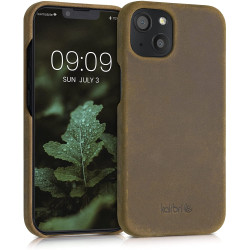Kalibri Σκληρή Δερμάτινη Θήκη Apple iPhone 13 - Smooth Genuine Leather Hard Case - Brown (56414.05)