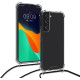 KWmobile Διάφανη Θήκη Σιλικόνης με Λουράκι Λαιμού - Samsung Galaxy S22 5G - Transparent / Black (56759.01)