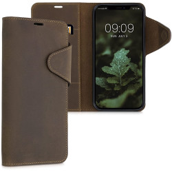 Kalibri Δερμάτινη Suede Θήκη Πορτοφόλι Apple iPhone 12 Pro Max - Brown (56775.05)