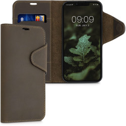 Kalibri Δερμάτινη Suede Θήκη Πορτοφόλι Apple iPhone 13 - Brown (56776.05)